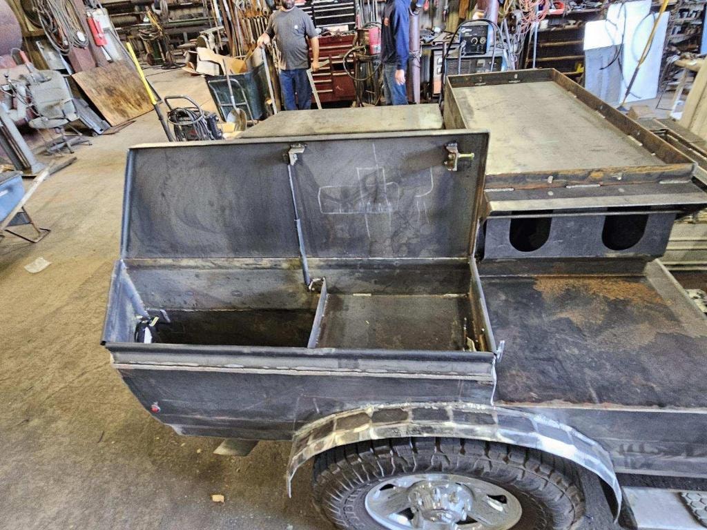 Custom Truck Bed with Toolboxes