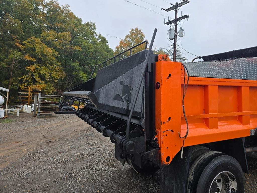 Orange Dump Bed with Spreader